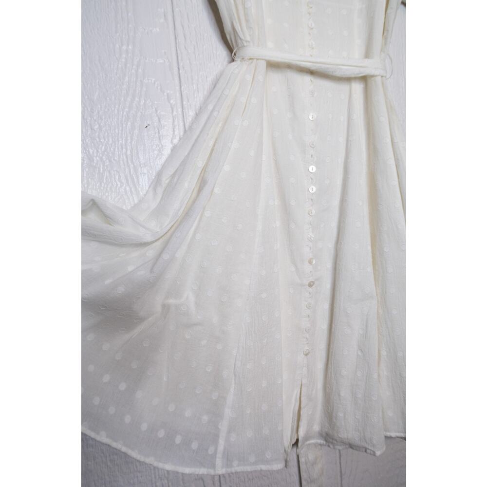 INNIKA CHOO Floral Embroidered Puff Sleeve White Dress SIZE SMALL - Picture 5 of 13